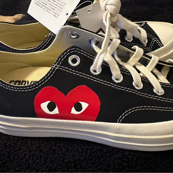 Comme Des Garcons PLAY NEWx Converse Unisex Chuck Taylor Lace Up W 9.5/ M 8